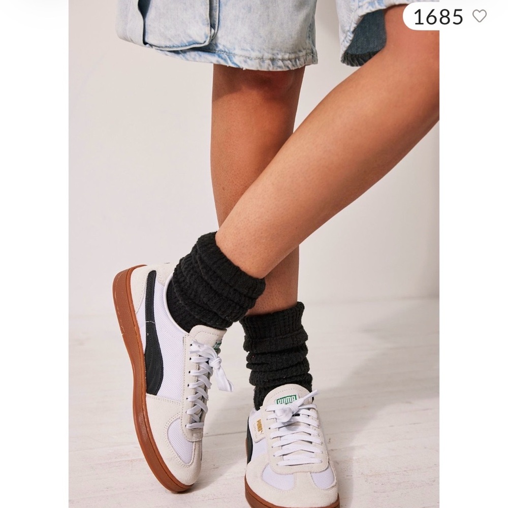 Puma White and Tan Sneakers for Women